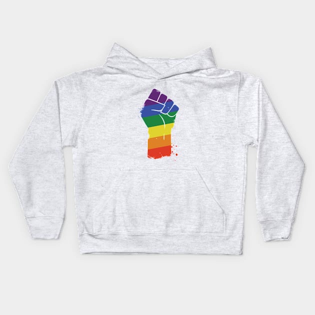 LGBT Resist Gay Pride Awareness T Shirt Kids Hoodie by BrightGift